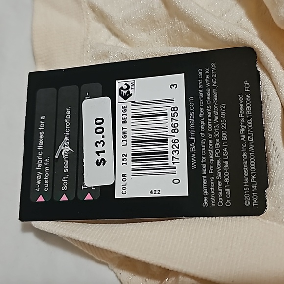 Bali Brief 803J Light Beige Size 10/11 - Picture 5 of 9